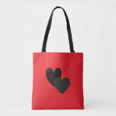 Two Hearts Tote Tasche (Vorderseite)