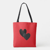 Two Hearts Tote Tasche (Rückseite)