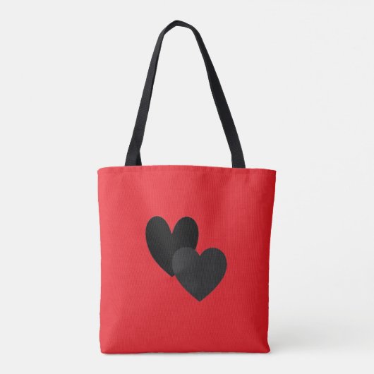 Two Hearts Tote Tasche (Rückseite)