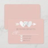 Two Hearts UAWG RSVP Karte (Vorne/Hinten)