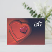 Two Hearts UAWG (Version 3) RSVP Karte (Stehend Vorderseite)