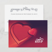 Two Hearts UAWG (Version 4) RSVP Karte (Vorne/Hinten)