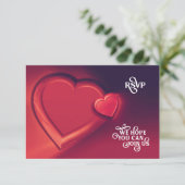 Two Hearts UAWG (Version 6) RSVP Karte (Stehend Vorderseite)