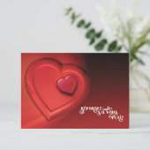 Two Hearts UAWG (Version 7) RSVP Karte (Stehend Vorderseite)