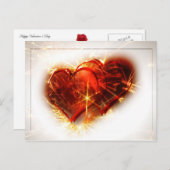 Two Hearts with Fireworks Postkarte (Vorne/Hinten)