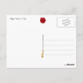 Two Hearts with Fireworks Postkarte (Rückseite)