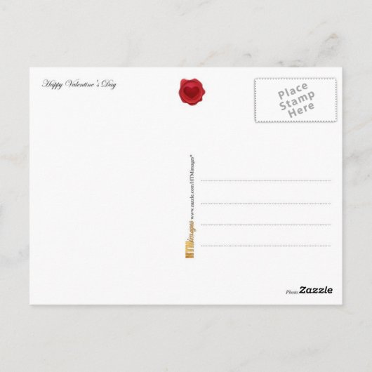 Two Hearts with Fireworks Postkarte (Rückseite)