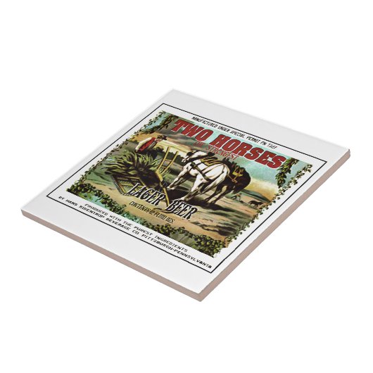 TWO HORSES ERFUNDENES BIER FLIESE (Seite)