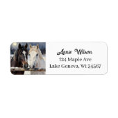 Two Horses on a Snowy Farm | Personalized (Vorne)