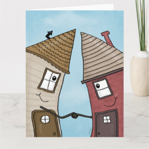 Two Houses Shake Hands Realty Karte