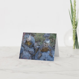 Two Iguanas Greeting Card Karte