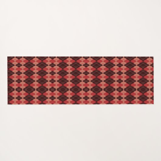 Two images of a red and black plaid rectangular  yogamatte (Rückseite (Horizontal))