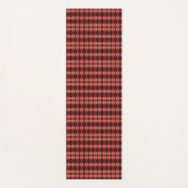 Two images of a red and black plaid rectangular  yogamatte