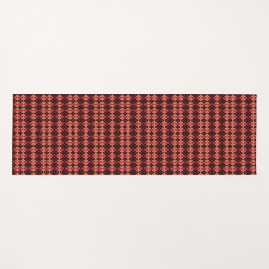 Two images of a red and black plaid rectangular  yogamatte (Vorderseite (Horizontal))
