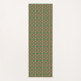 Two images showcasing a rectangular patterned  yogamatte