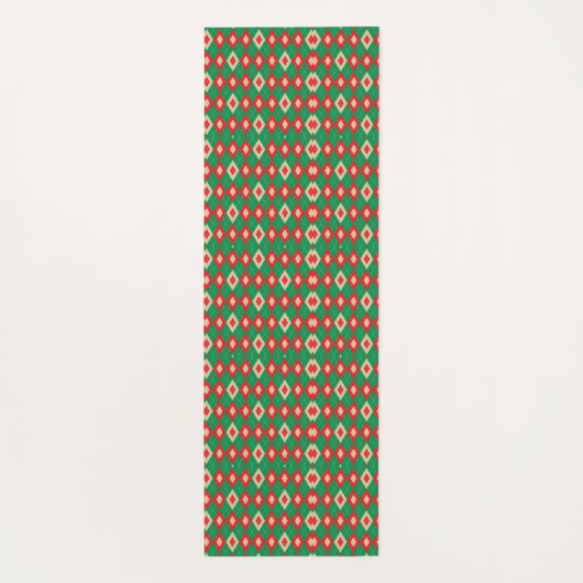 Two images showcasing a rectangular patterned  yogamatte (Rückseite)