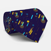 Two images showing the front and back of a navy  krawatte (Gerollt)