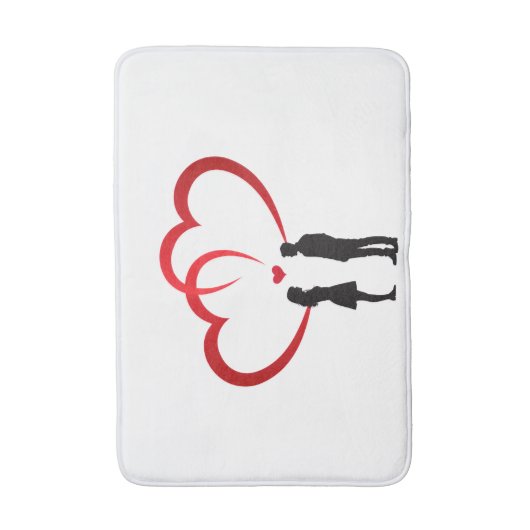 Two In Love Bath Mat Badematte (Vorderseite Vertikal)