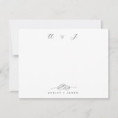 Two Initial Elegant Couple Monogram Stationery  Mitteilungskarte (Vorderseite)