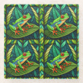 Two intricately designed panels feature vibrant  glasuntersetzer (Vorderseite)