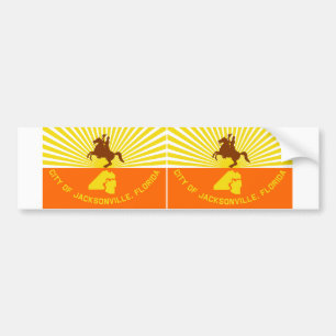 TWO Jacksonville Flag Autoaufkleber