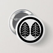 Two Japanese cedars in circle Button (Vorne & Hinten)