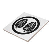 Two Japanese cedars in circle Fliese (Seite)