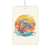 Two jumping cartoon dolphin autolufterfrischer (Vorderseite)