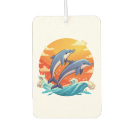 Two jumping cartoon dolphin autolufterfrischer