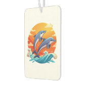 Two jumping cartoon dolphin autolufterfrischer (Links)