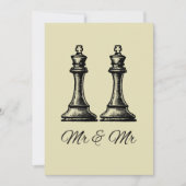 Two Kings Gay Wedding Einladung (Vorderseite)