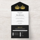 Two Kings Make A Pair Gay Wedding All-in-One-Einladung (Innenseite)