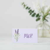 two lavenders - QR wedding website Begleitkarte (Stehend Vorderseite)