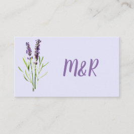 two lavenders - QR wedding website Begleitkarte