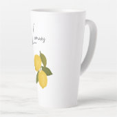 Two Lemons with Green Leaves | Fresh Citrus  Milchtasse (Rechte Ecke)
