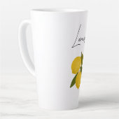 Two Lemons with Green Leaves | Fresh Citrus  Milchtasse (Linke Ecke)