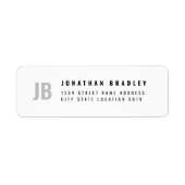 Two Letter Monogram Simple Typografy Address (Vorne)