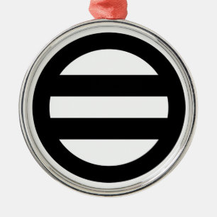 Two lines, encircled silbernes ornament