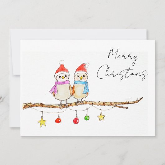 Two Little Birds Einladung (Vorderseite)