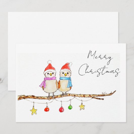 Two Little Birds  Einladung (Vorne/Hinten)