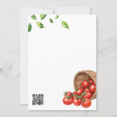Two Little Meatballs Pasta Baby Shower QR code Einladung (Rückseite)