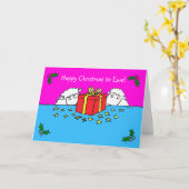 Two Little Sheep Gift Christmas Card Karte (Gelbe Blume)