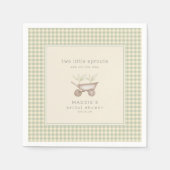 Two Little Sprouts are on the way Baby Shower  Serviette (Vorderseite)