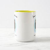 Two Lovely Cute Otters Custom Name Valentine's Day Zweifarbige Tasse (Mittel)