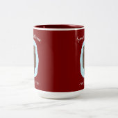 Two Lovely Cute Otters Custom Name Valentine's Day Zweifarbige Tasse (Mittel)