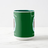 Two Lovely Cute Otters Custom Name Valentine's Day Zweifarbige Tasse (Mittel)