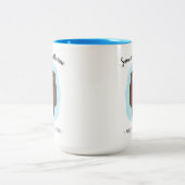 Two Lovely Cute Otters Custom Name Valentine's Day Zweifarbige Tasse (Mittel)