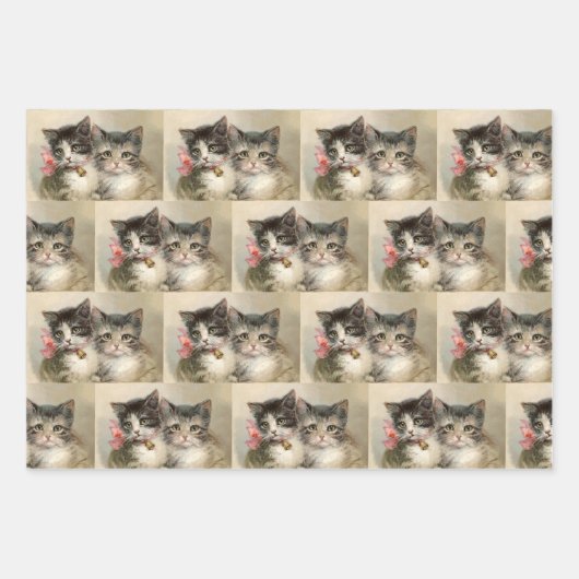 Two lovely Victorian kittens Geschenkpapier Set (Vorderseite 3)