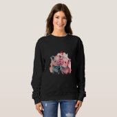 Two Loving Pigs In Love Heart Valentine's Day Pig Sweatshirt (Vorne ganz)