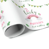 Two Lucky 2nd Birthday Geschenkpapier (Rolleneckpunkt)